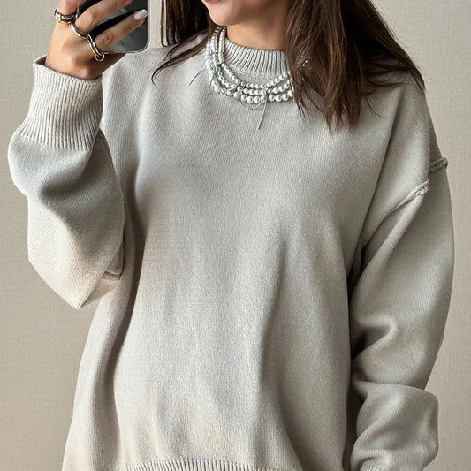 Beige Cozy Winter Pullover
